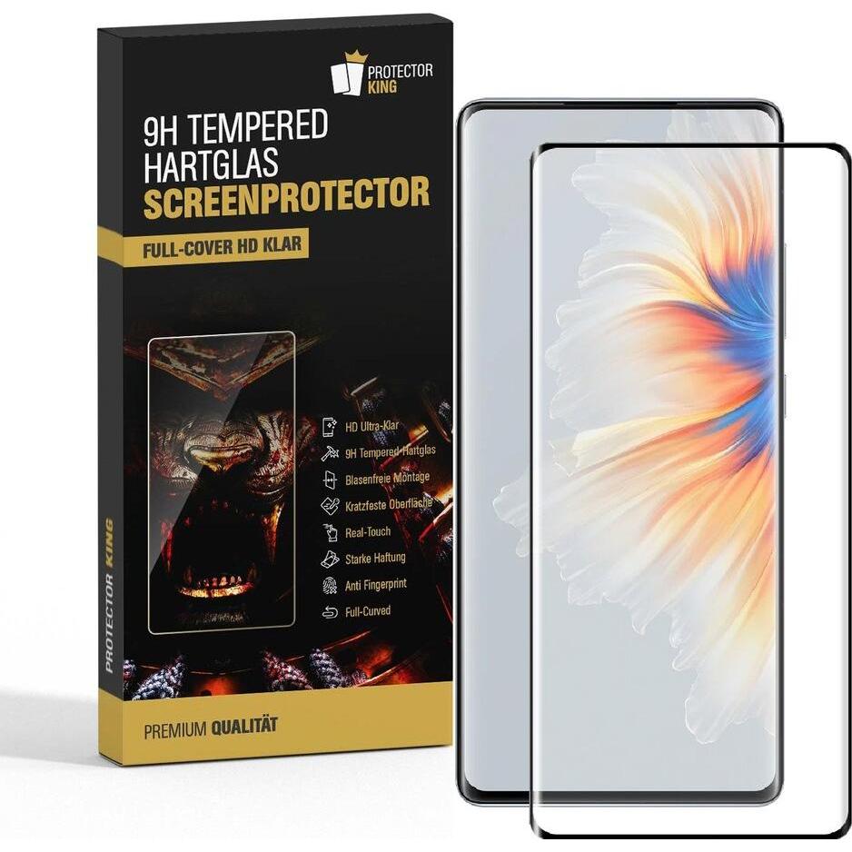 Protectorking 4x echtes Tempered 9H Panzerhartglas 3D KLAR (4 Stück, Xiaomi Mi Mix 4), Smartphone Schutzfolie