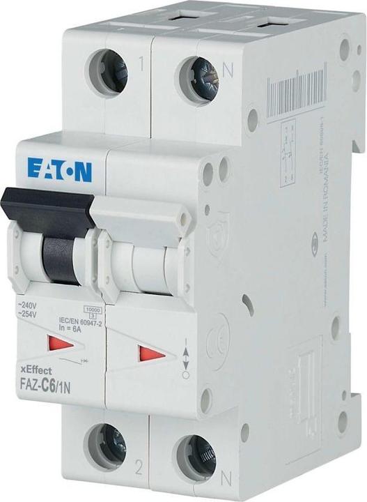 Produktbild Eaton MCB, 6A, C-type, 1Pole+N, 15kA
