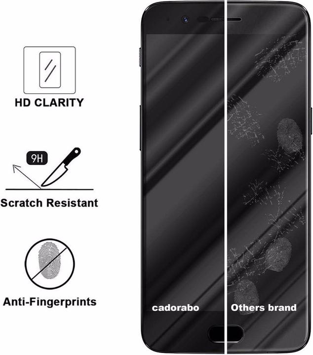 Actual product image Cadorabo Full screen display protection glass (1 Piece, OnePlus 5)