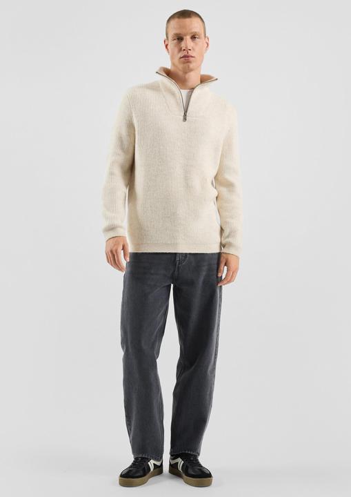 Produktbild s.Oliver Strickpullover Troyer Strickpullover in Wolloptik (XXL)