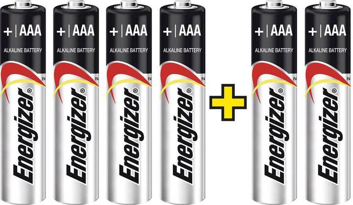 Actual product image Energizer Max 4+2 Micro (AAA) battery alkaline manganese 1.5 V 6 pcs. (6 pcs., AAA / LR03 / Micro / R03 / AM4 / MN2400 / KR03)