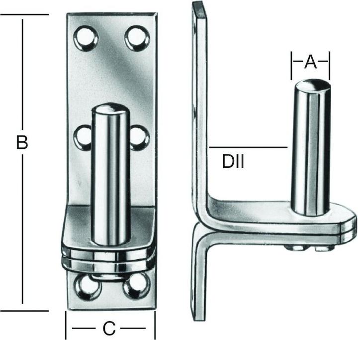 Produktbild Vormann Kloben DII auf Platte 10x33x85mm verzinkt (Kloben, 1 Stk.)