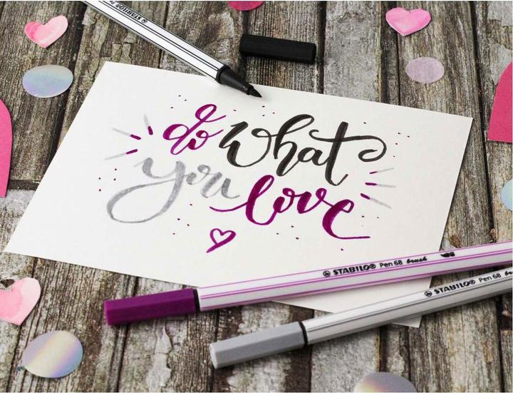 Image du produit STABILO Pen 68 brush Stylo feutre Premium (Ocre, 1 x)