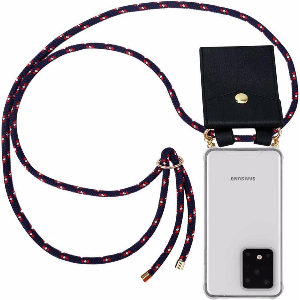 Cadorabo TPU Handy Kette GOLD Cover, Handykette, Blau