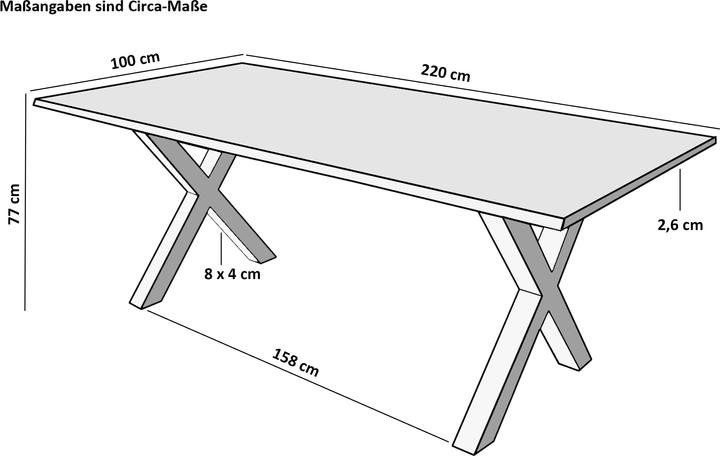 Actual product image SAM Frederik (220 x 100 x 77 cm)