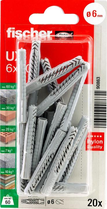 Actual product image Fischer Universal plug UX 6x50 K (20 pcs.)