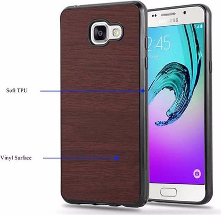 Actual product image Cadorabo TPU Wooden Cover (Samsung Galaxy A3 (2016))