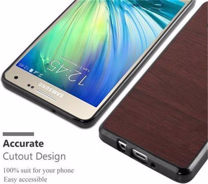 Actual product image Cadorabo TPU Wooden Cover (Samsung Galaxy J5 (2015))
