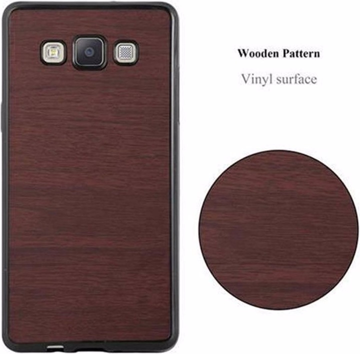 Actual product image Cadorabo TPU Wooden Cover (Samsung Galaxy A3)