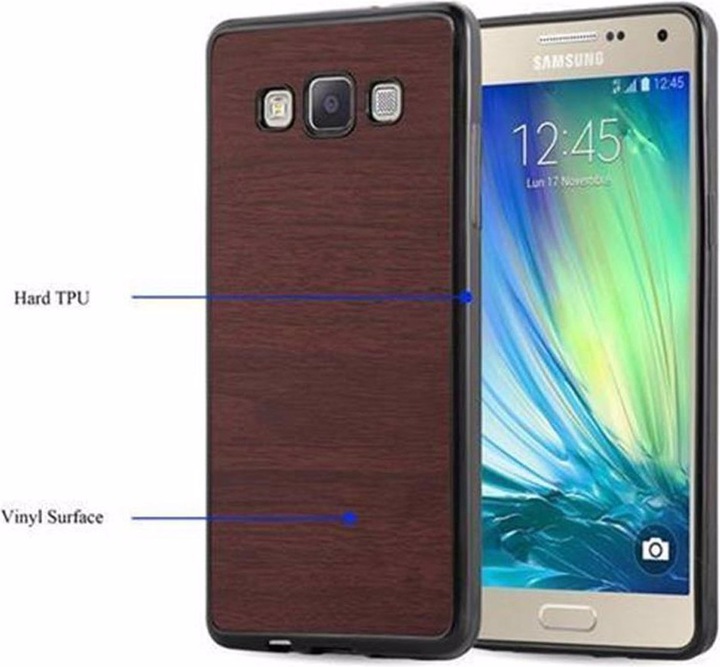 Actual product image Cadorabo TPU Wooden Cover (Samsung Galaxy A3)
