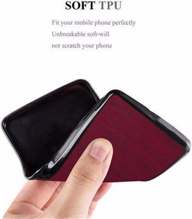Actual product image Cadorabo TPU Wooden Cover (Samsung Galaxy J1 (2016))