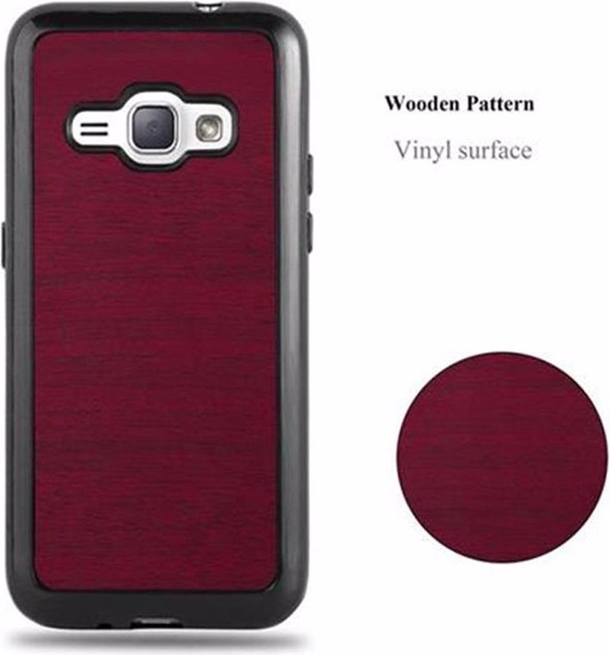 Actual product image Cadorabo TPU Wooden Cover (Samsung Galaxy J1 (2016))