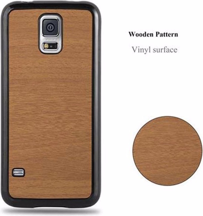Image du produit Cadorabo Couverture en bois TPU (Samsung Galaxy S5, Samsung Galaxy S5 Neo)