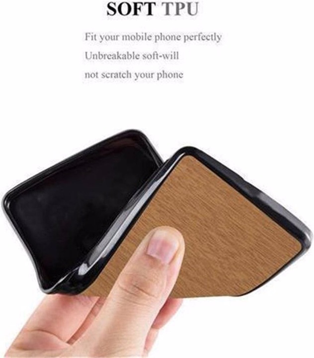 Actual product image Cadorabo TPU Wooden Cover (Samsung Galaxy J5 (2015))