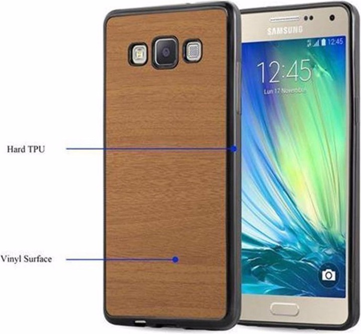 Actual product image Cadorabo TPU Wooden Cover (Samsung Galaxy J5 (2015))