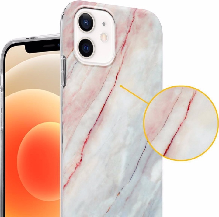 Actual product image Cadorabo IMD TPU Colorful Marble Cover (Apple iPhone 12, Realme 12 Pro+)