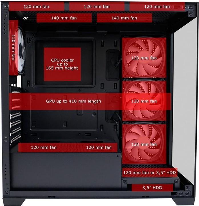 Produktbild LC-Power Geh?use MidiTower 715B black USB3.2/Audio,o.Netzteil,SEAMLESS X (Mini-ITX, ATX, mATX)