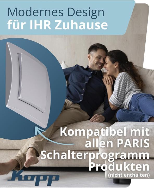 Produktbild Kopp Abdeckrahmen 1-fach Paris silber