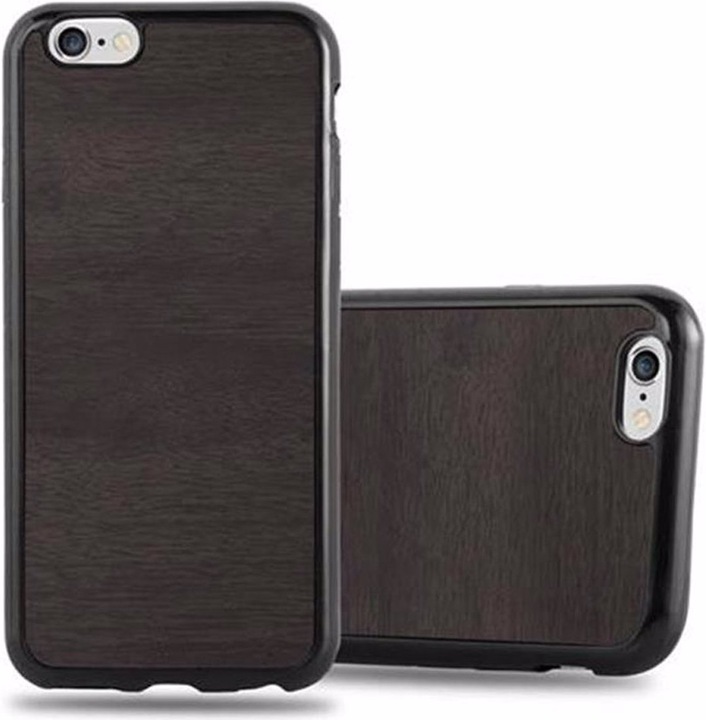Actual product image Cadorabo TPU Wooden Cover (Apple iPhone 6)
