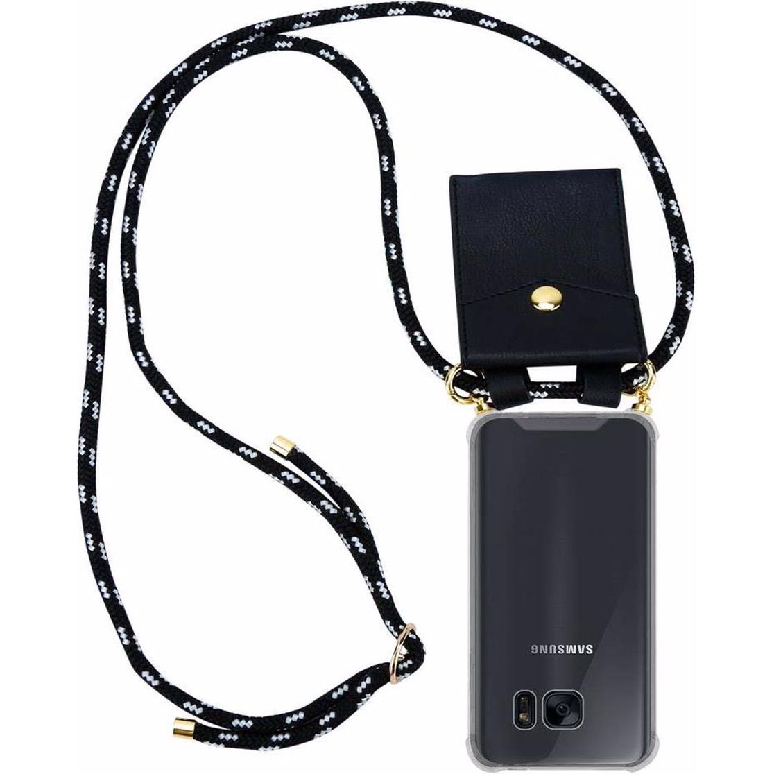 Cadorabo TPU Handy Kette GOLD Cover, Handykette, Schwarz