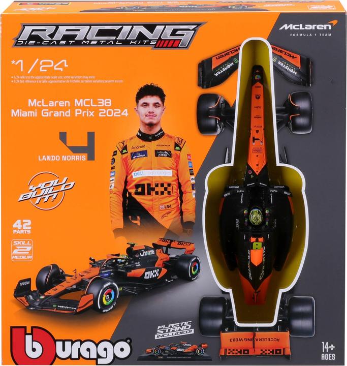Produktbild Bburago McLaren F1 MCL38 Kit Norris 2024