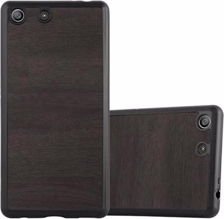 Actual product image Cadorabo TPU Wooden Cover (Sony Xperia M5)