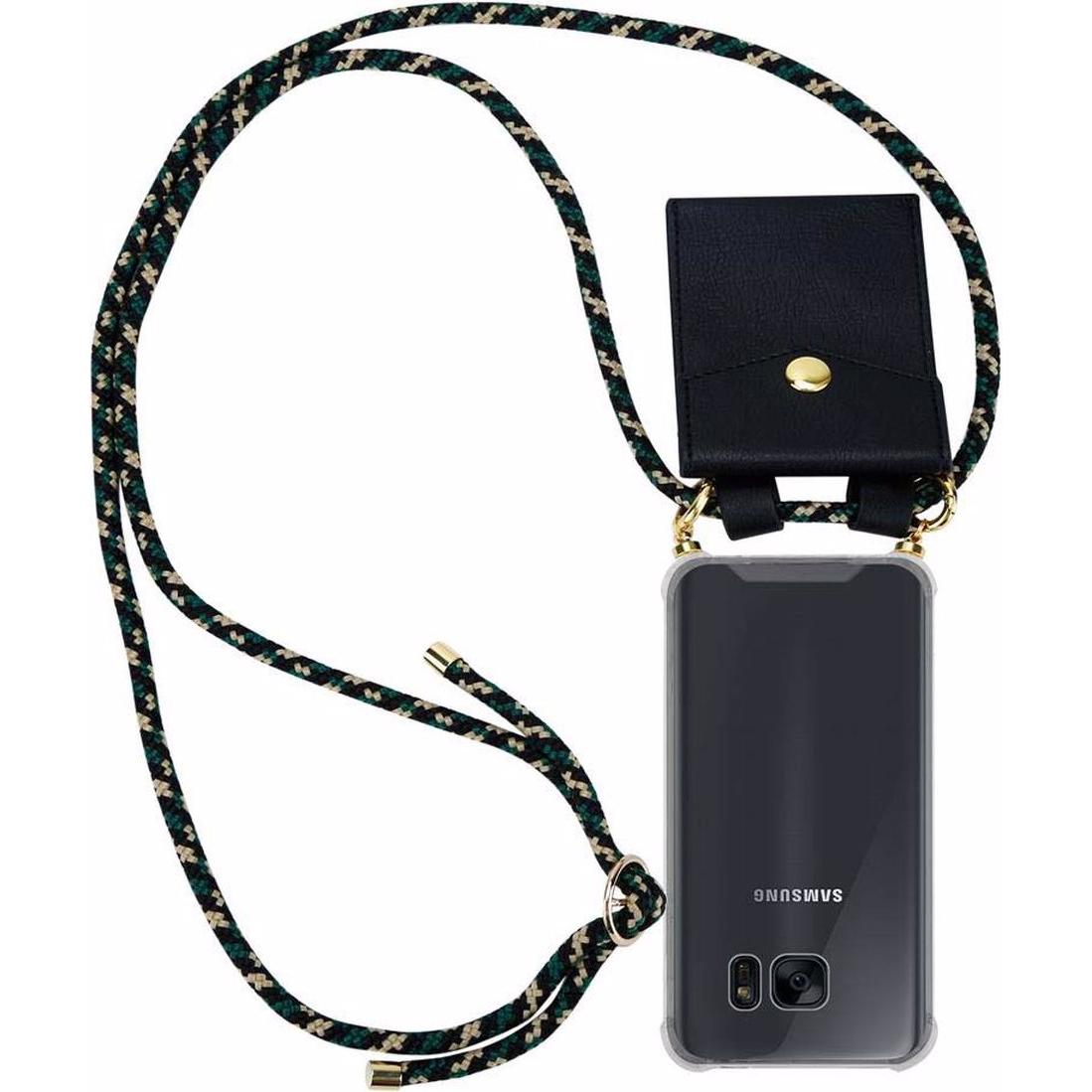 Cadorabo TPU Handy Kette GOLD Cover, Handykette, Braun
