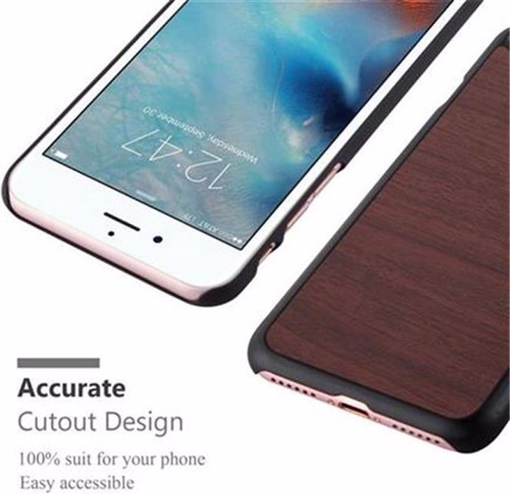 Actual product image Cadorabo TPU Wooden Cover (Apple iPhone 7, Apple iPhone SE (2nd Gen))