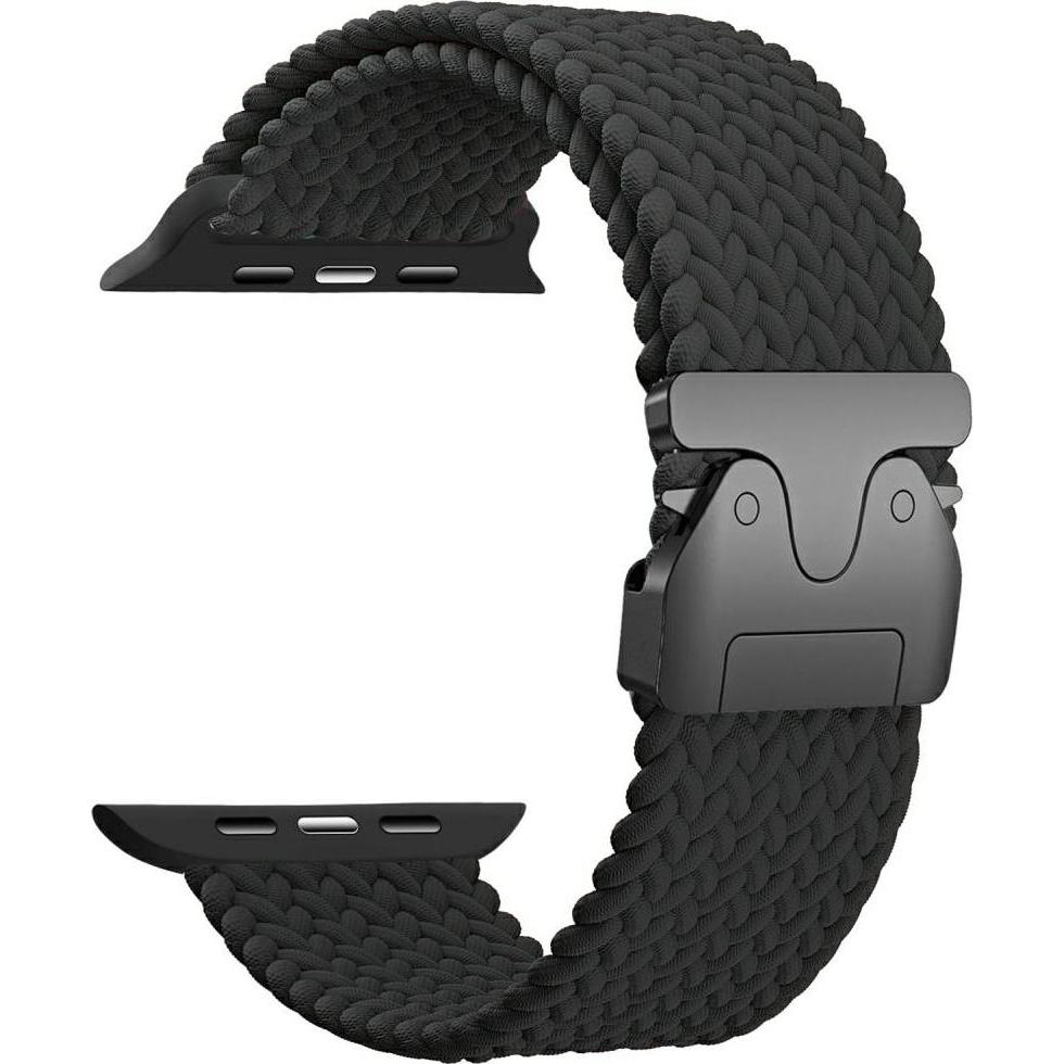 Beline Woven Nylon Parachute Strap for Apple Watch 38/40/41mm Black (Nylon), Cinturini per orologi, Nero