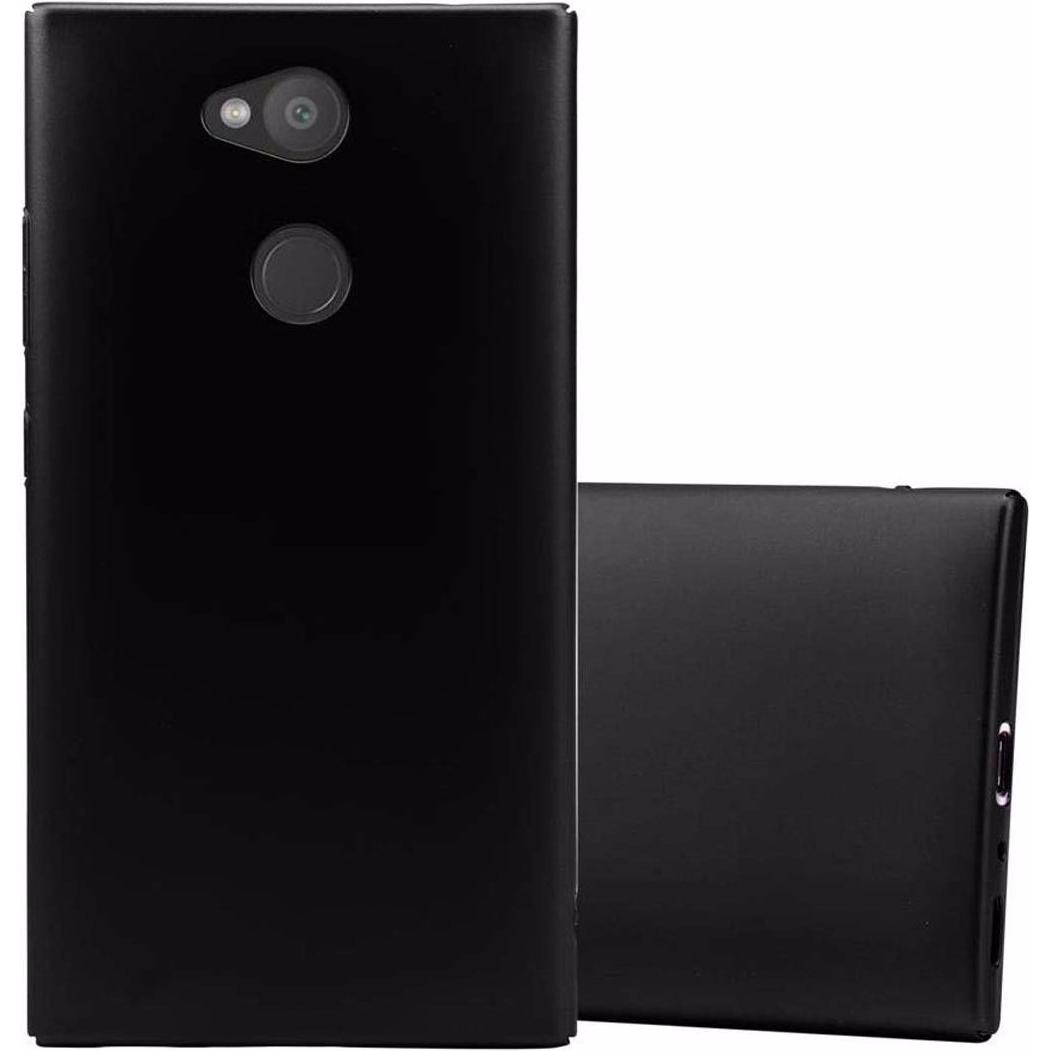 Cadorabo Hard Cover Matt Metall Cover (Sony Xperia L2), Smartphone Hülle, Schwarz