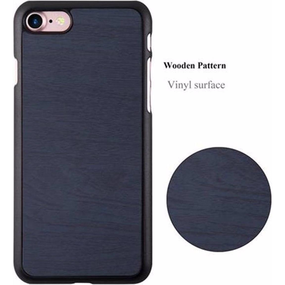 Thumbnail - Cadorabo TPU Wooden Cover (Apple iPhone 7, Apple iPhone SE (2nd Gen)), Smartphone Hülle, Blau