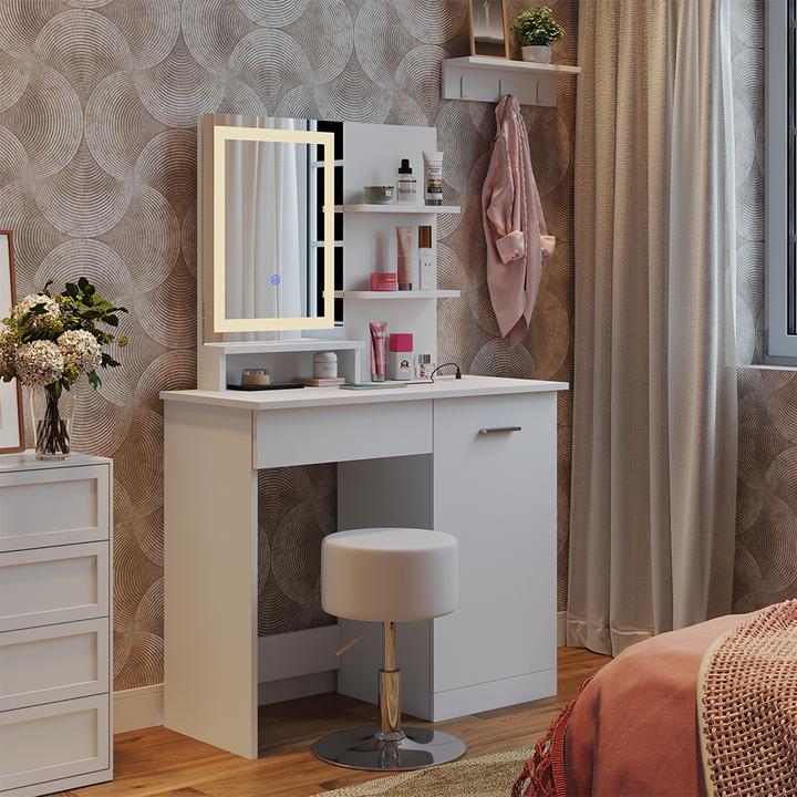 Actual product image Vicco Julia with stool and lighting (90 x 38 x 137.5 cm)