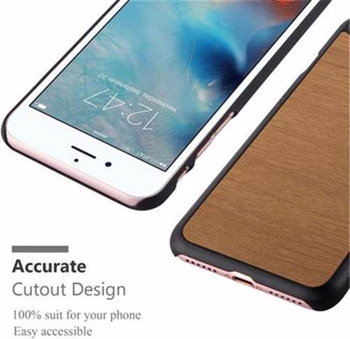 Actual product image Cadorabo TPU Wooden Cover (Apple iPhone 7, Apple iPhone SE (2nd Gen))