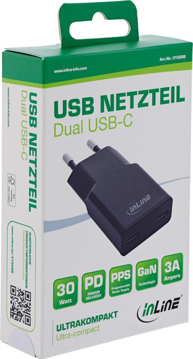 Actual product image InLine USB Netzteil (30 W, 2 ports)