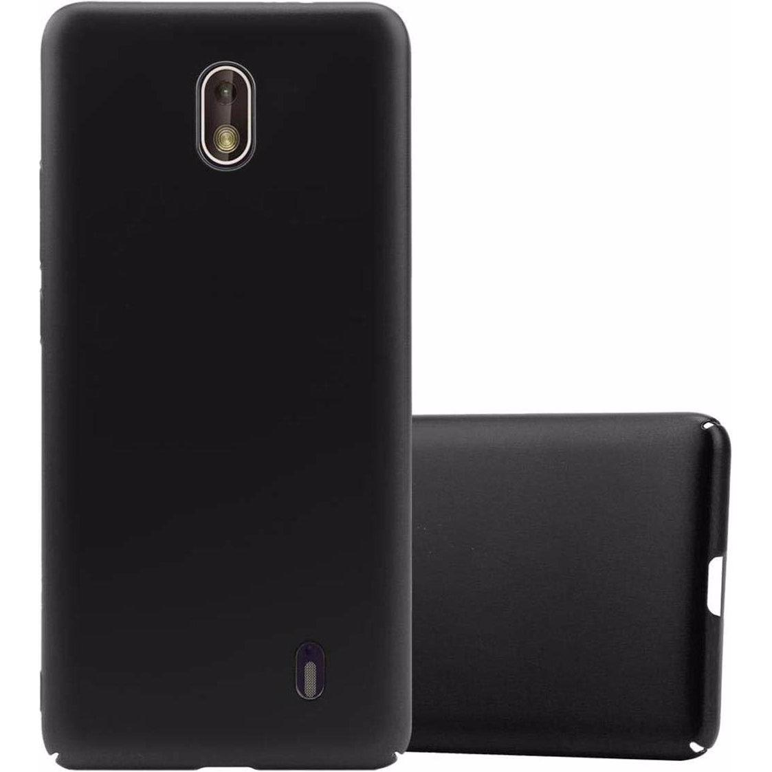Cadorabo Hard Cover Matt Metall Cover (Nokia 1), Smartphone Hülle, Schwarz