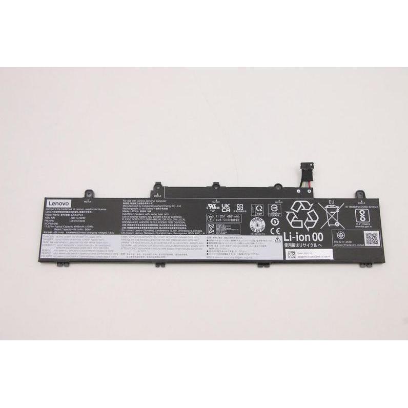 Lenovo FRU E14/15 CP/B L20C3PD4 (3 Zellen, 4948 mAh), Notebook Akku, Schwarz