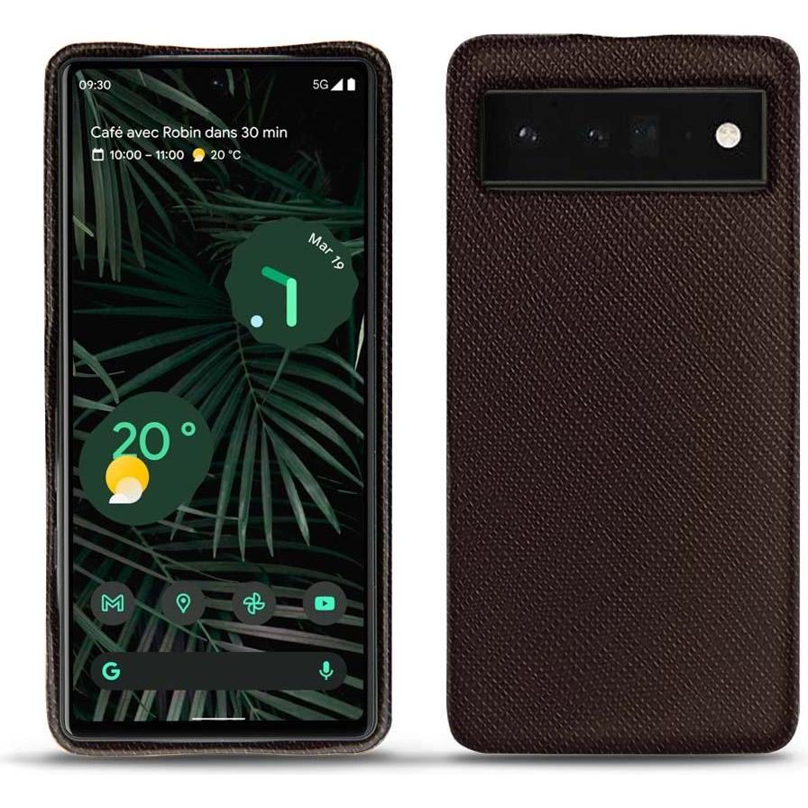 Noreve Lederschutzhülle (Google Pixel 6 Pro), Smartphone Hülle, Braun