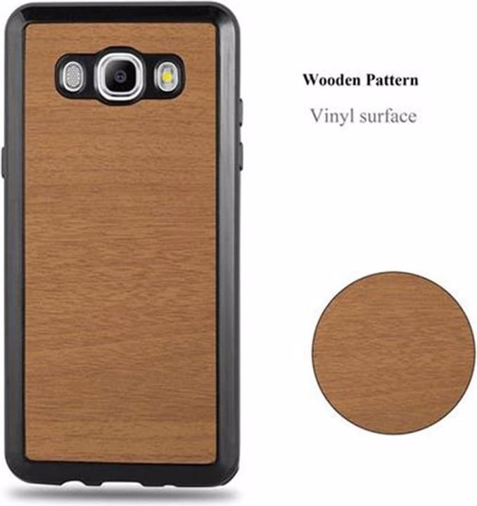 Actual product image Cadorabo TPU Wooden Cover (Samsung Galaxy J5 (2016))
