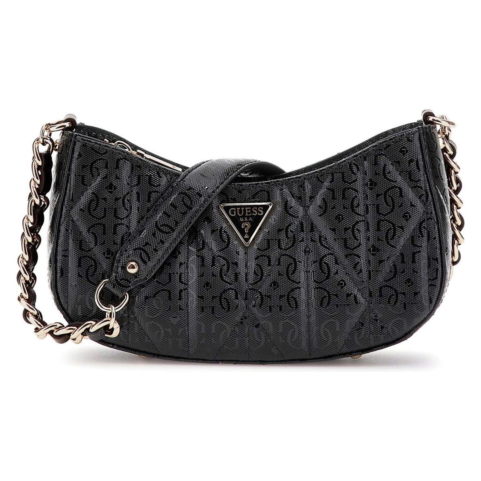 Guess, Damen, Handtasche, Aldina Top Zip Shoulder Bag, Schwarz