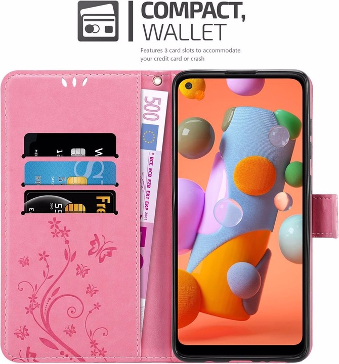 Produktbild Cadorabo Flower Book Cover (Samsung Galaxy M11, Samsung Galaxy A11)