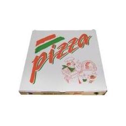 MultiLine Pizzaaeske 29x29x3 cm Hvid med Tryk Pizza Buon Appetito,100 Stk/krt, Vorratsbehälter