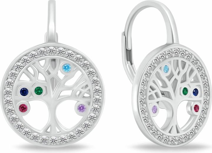 Brilio Silver - Boucles d'oreilles design en argent arbre de vie EA71 (Argent)