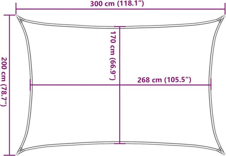 Produktbild vidaXL Sonnensegel (200 x 300 cm)