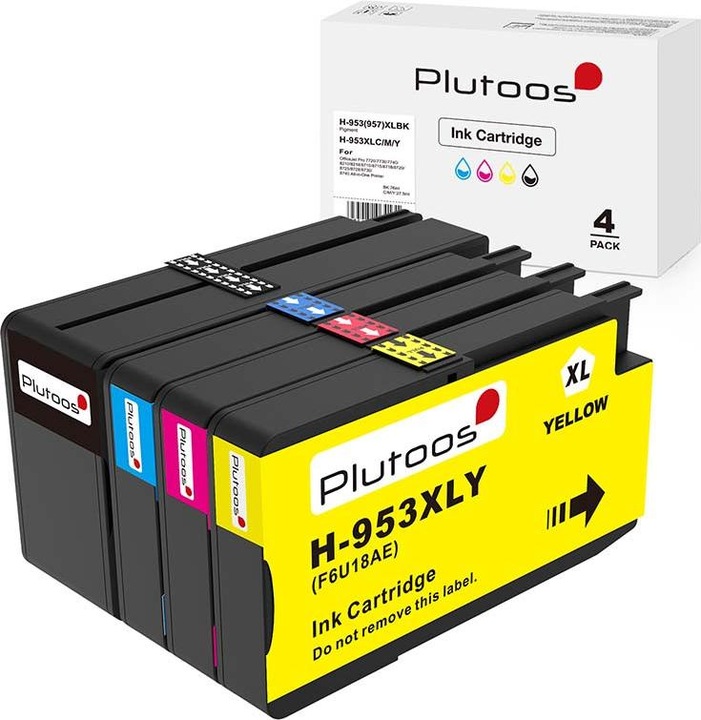 Immagine prodotto Plutoos Cartucce HP 953XL XXL compatibili, set di 4 colori (C, M, Y, BK)