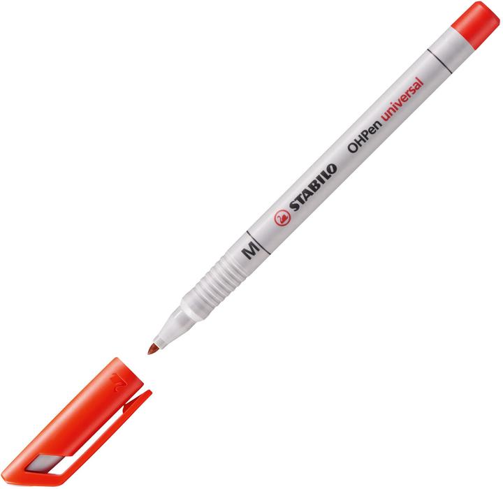 Produktbild STABILO OHPen universal Folienstift wasserlöslich (Rot, 1 mm, 1 x)