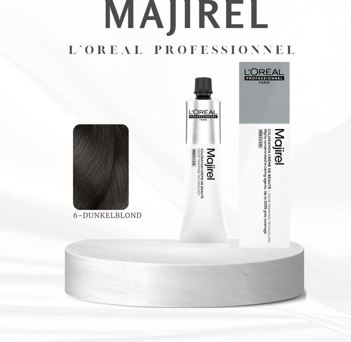 Produktbild L'Oréal Professionnel L'Oréal Majirel 6 Dunkelblond 60 ml (6 Dunkelblond)