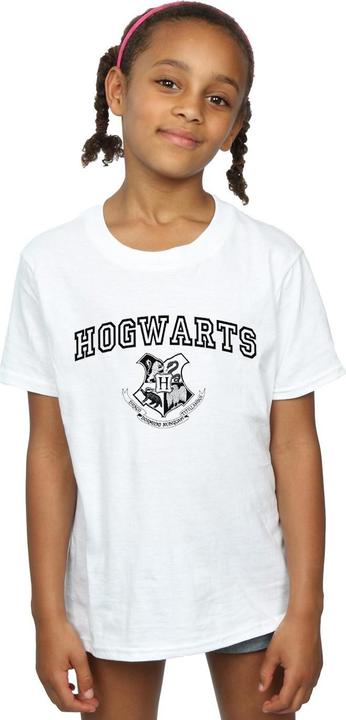 Actual product image Girls Hogwarts Crest Cotton T-Shirt (116)
