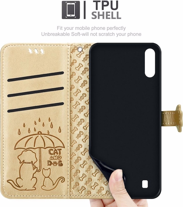 Produktbild Cadorabo Book Hunde & Katzen Cover (Samsung Galaxy A10, Samsung Galaxy M10)