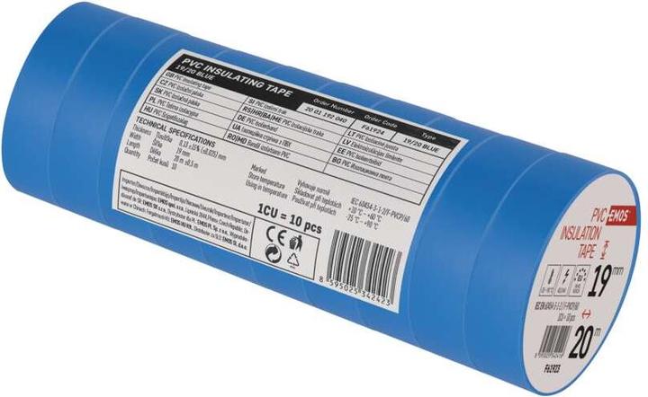 Actual product image Emos Insulating tape PVC 19mm/20m blue, 10 pcs. (19 mm)