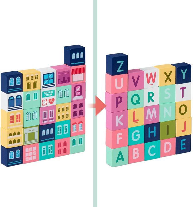 Actual product image Relaxdays Wooden block set